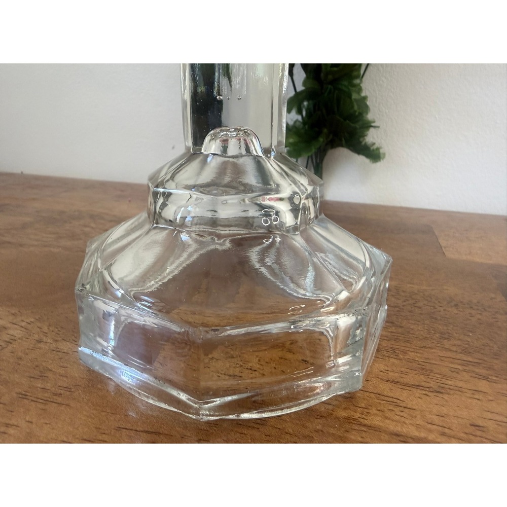 Vintage Grand Rapids Flame Light Pressed Glass Oil Lamp UV Reactive Farmhouse - Picture 6 of 15